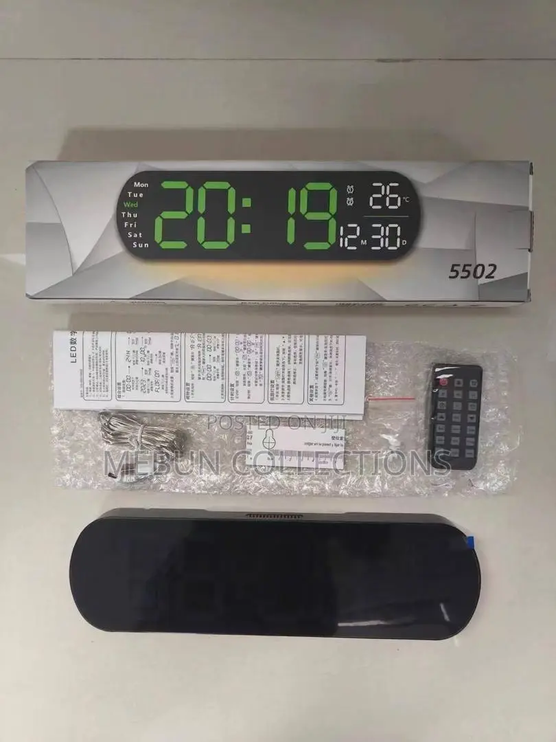 Large Led Digital Wall Clock With Remote