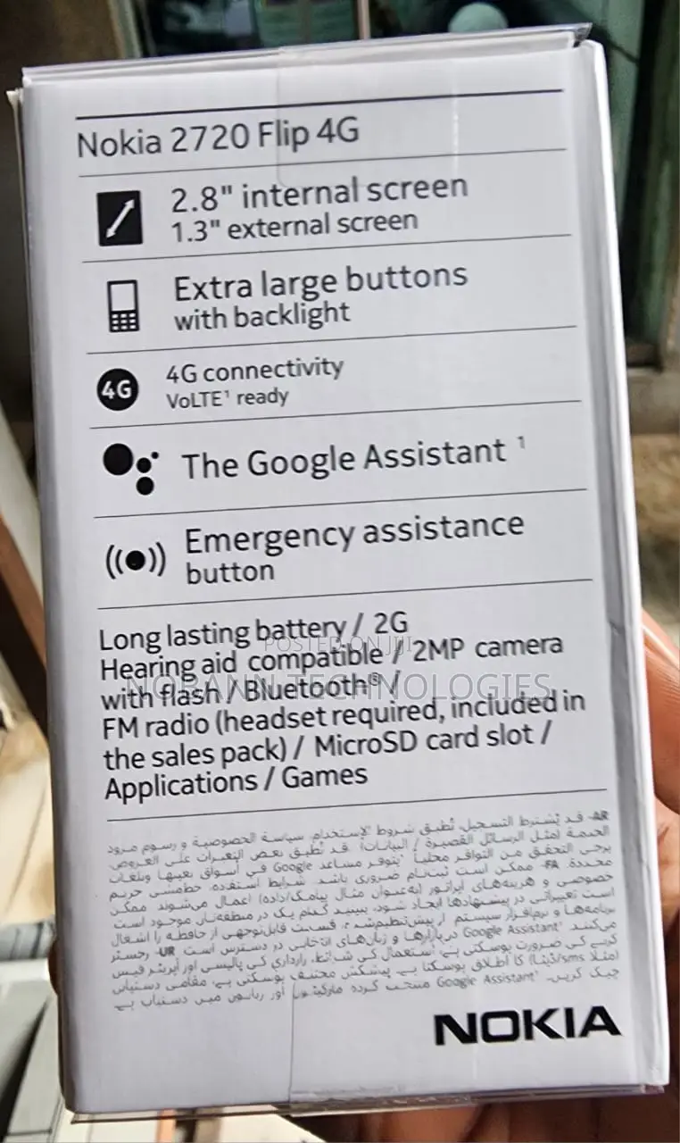 New Nokia 2720 Flip 512 GB Black