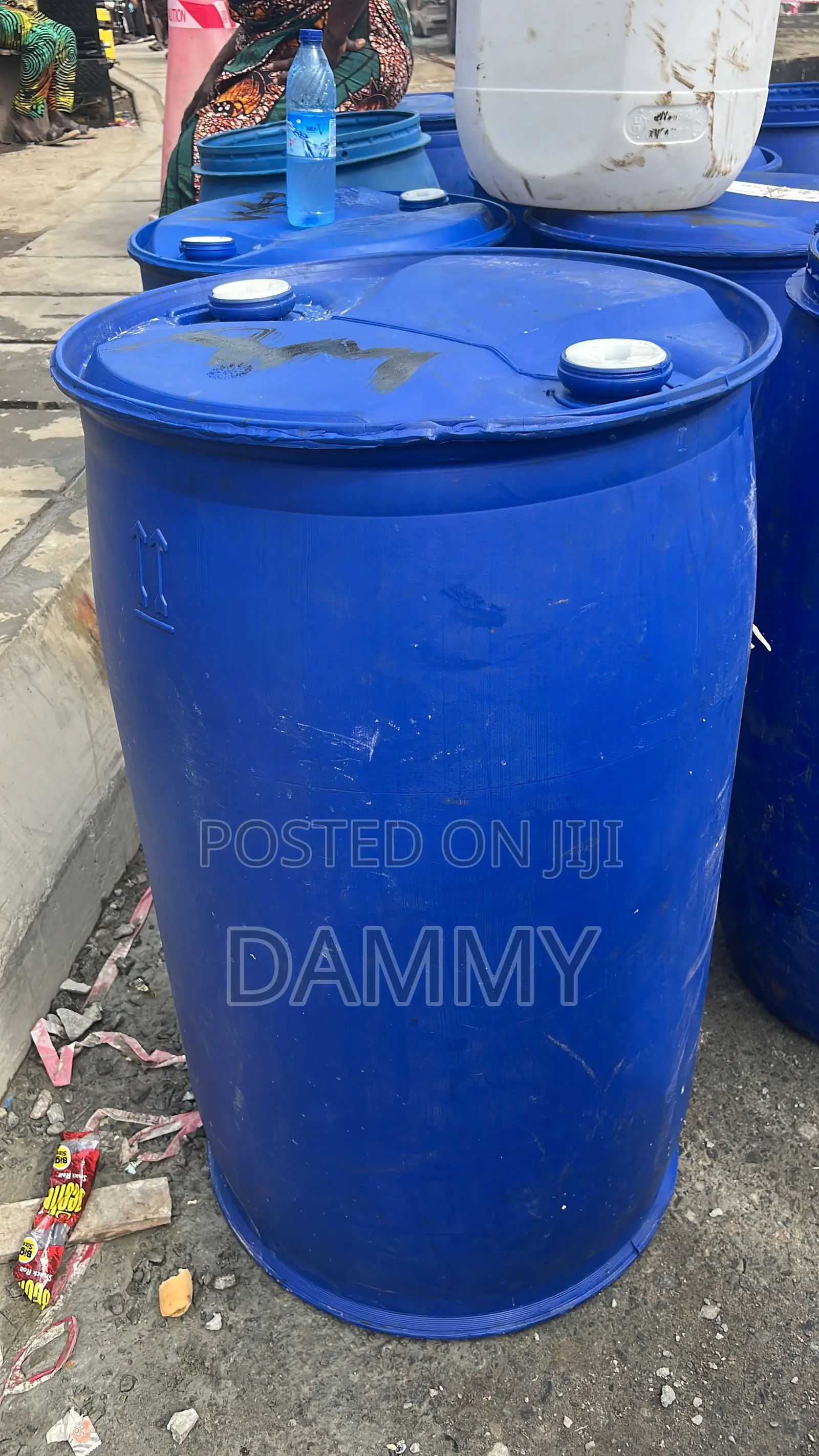 Blue Plastic Drum
