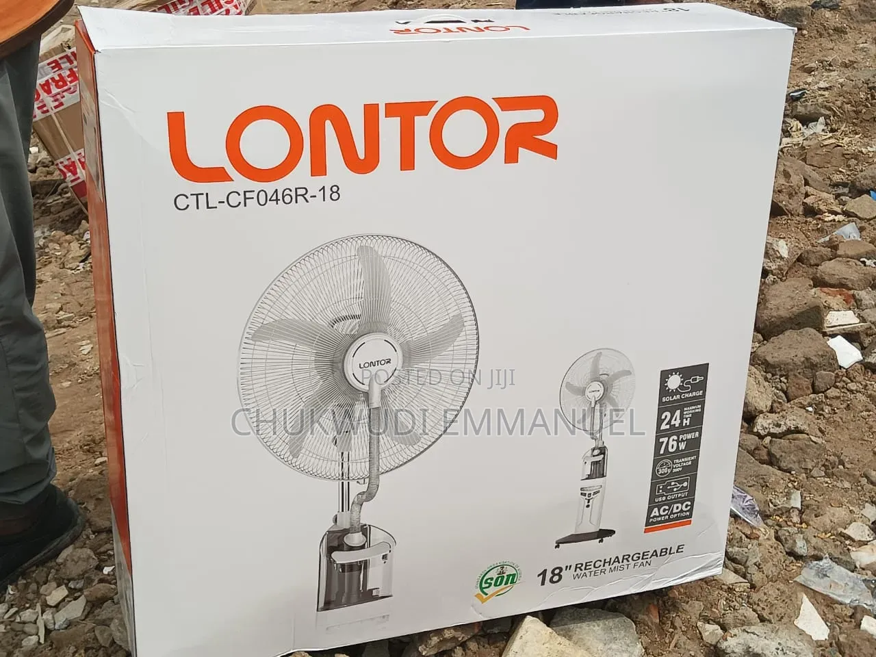 Lontor Rechargeable Mist 18" Fan