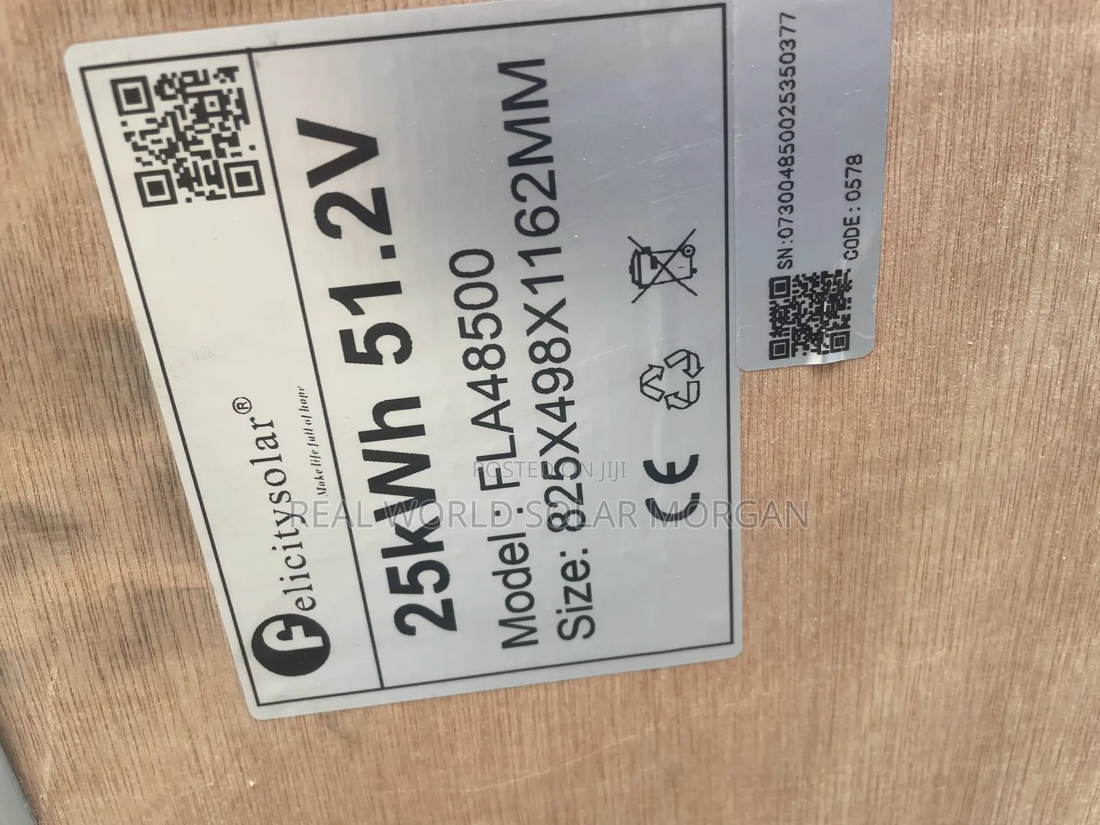 25kwh Felicity Lithium Battery (48v 400ah)