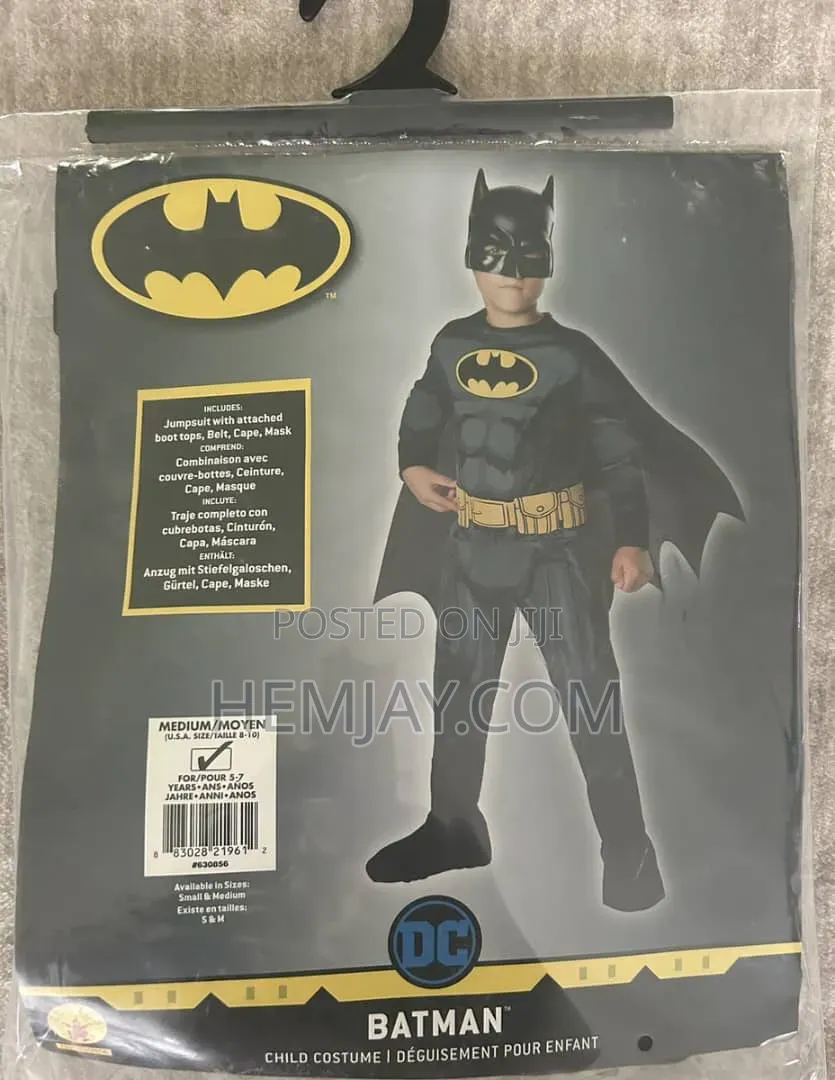Batman Constume for Children. (Available for All Ages)