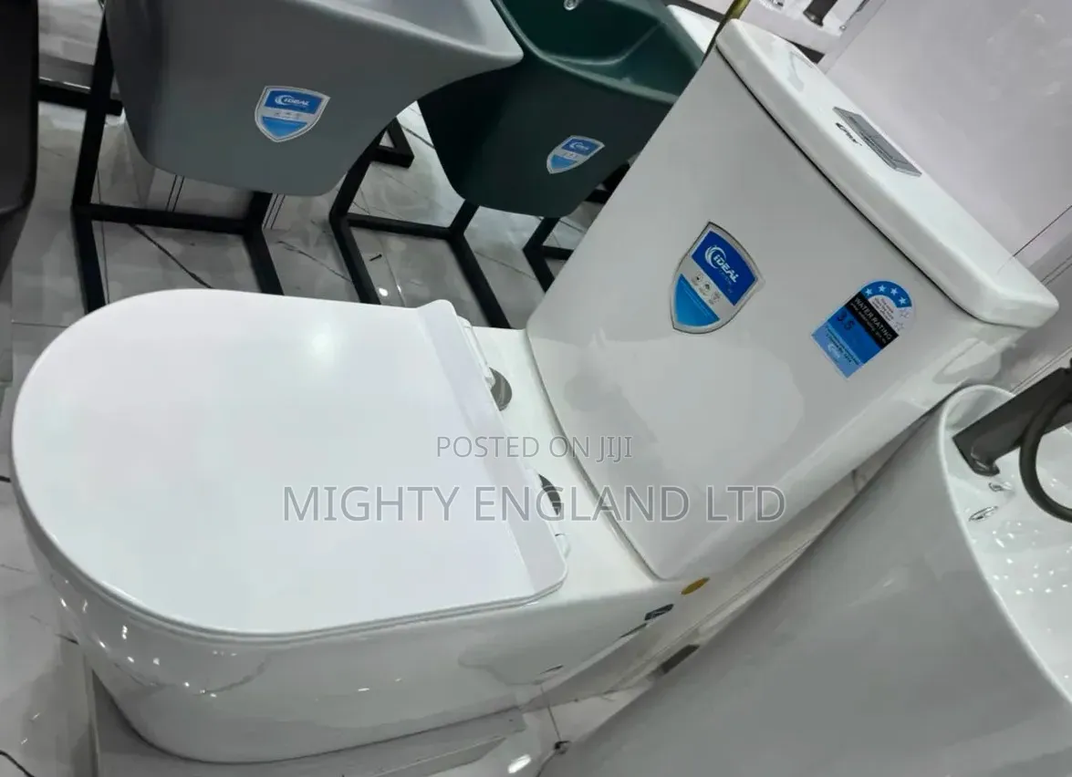 Ideal Water Closet White Ceramic Design With a Dual-Flush Mechanism