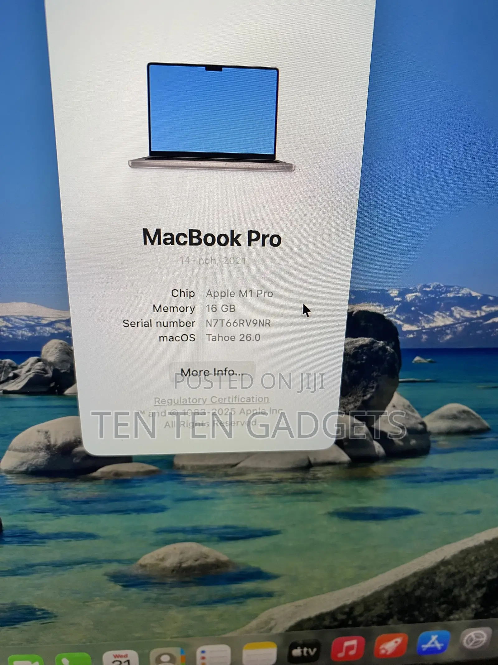 Laptop Apple MacBook Pro 2021 M1 16GB Apple M1 Pro SSD 1T