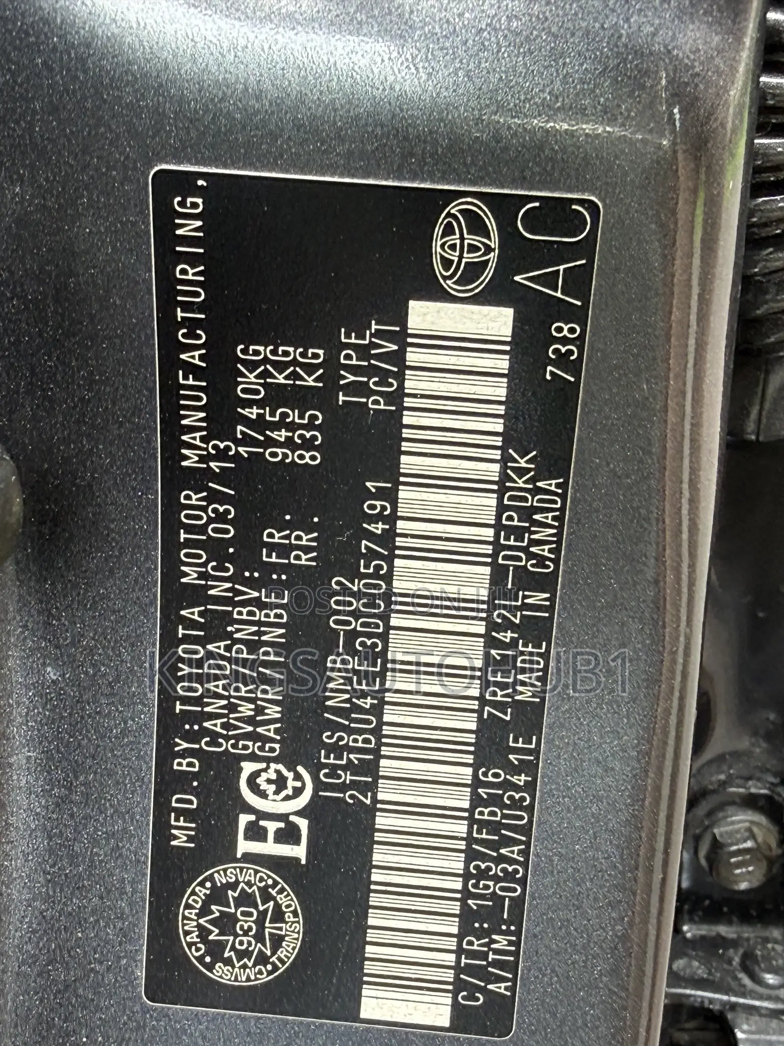 Toyota Corolla LE 4dr Sedan (1.8L 4cyl 4A) 2013 Gray
