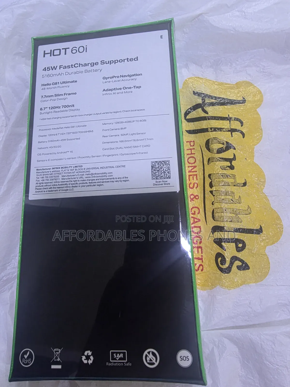 New Infinix Hot 60i 128 GB Silver