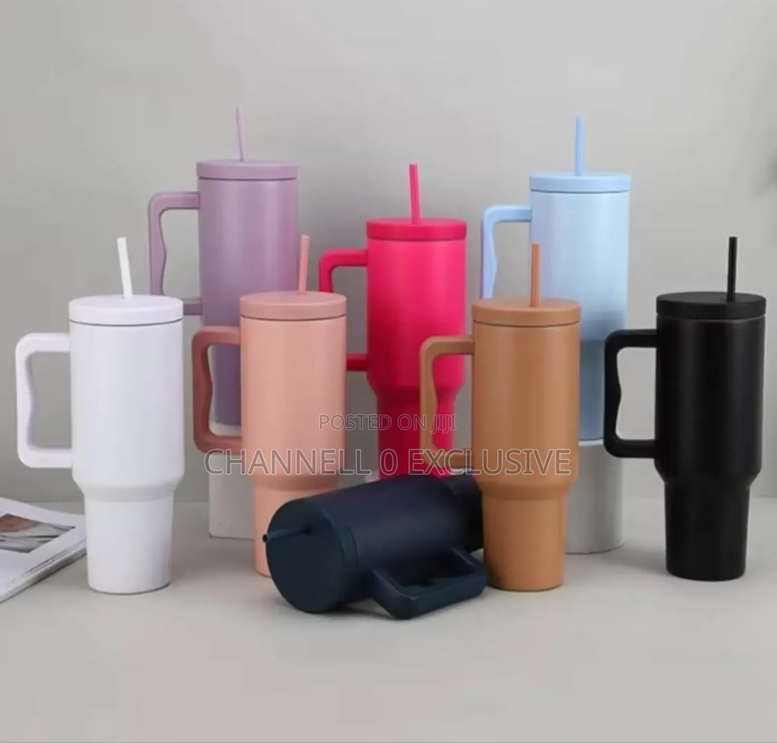 Brand New Oz Straw Tumbler With Handle Vacuum Insulated Mug