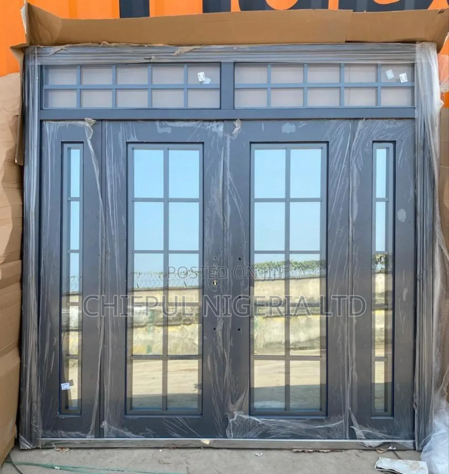 B.D Black Glass Door