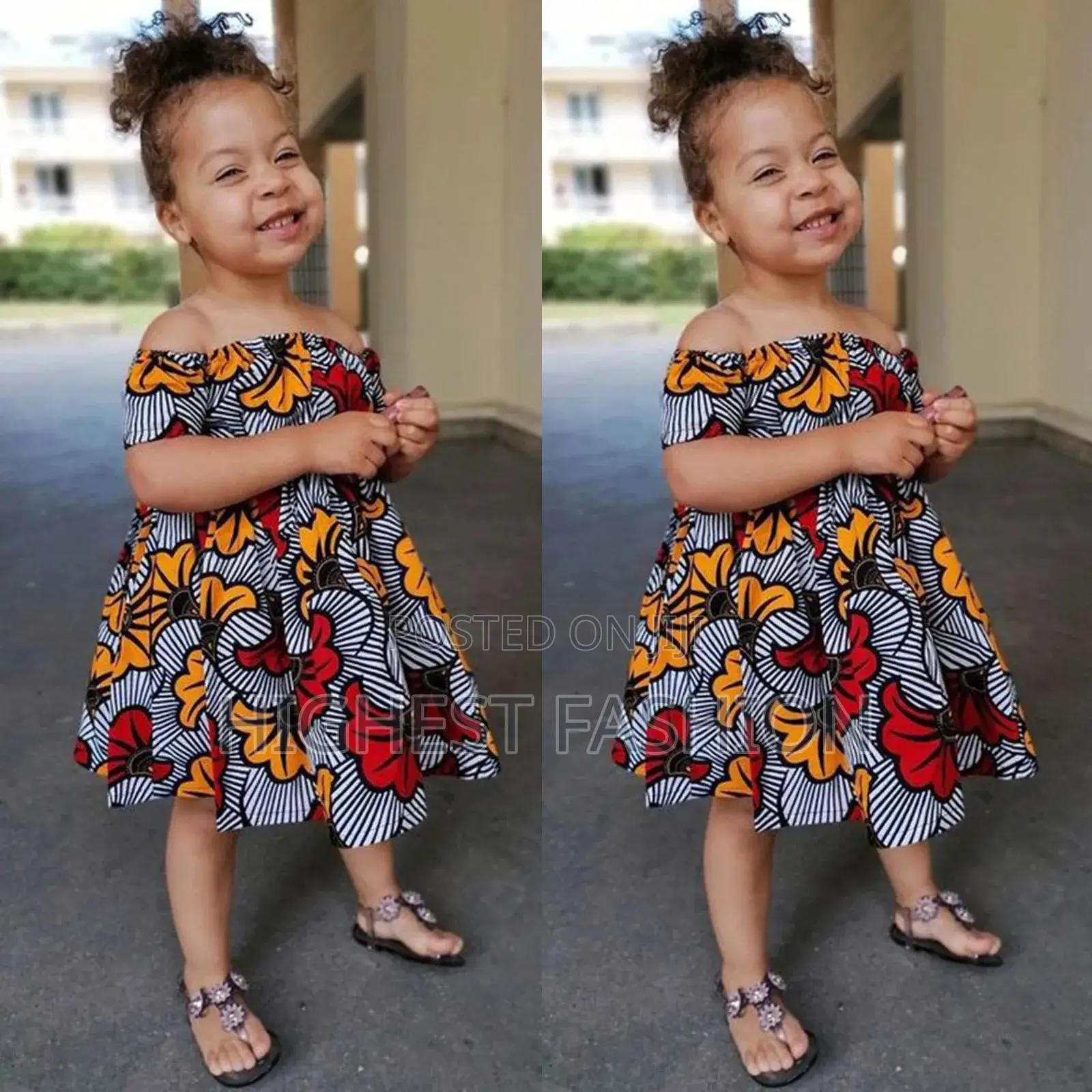 Short Sleeve Off Shoulder Print Dress