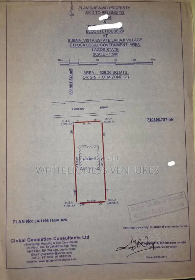 A Plot of Land for Sale in Buene Vista Estate