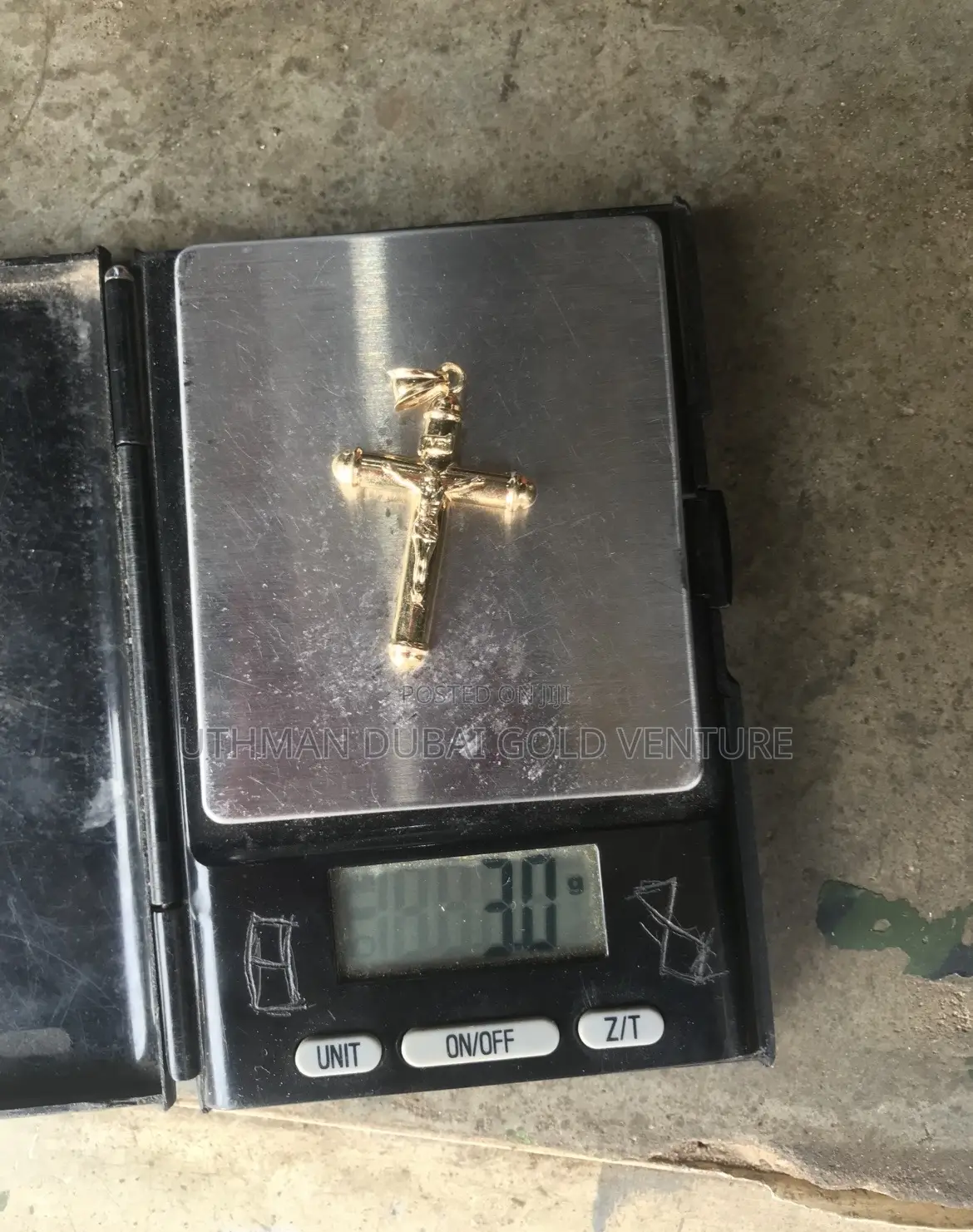  Italian Gold Cross Pendent