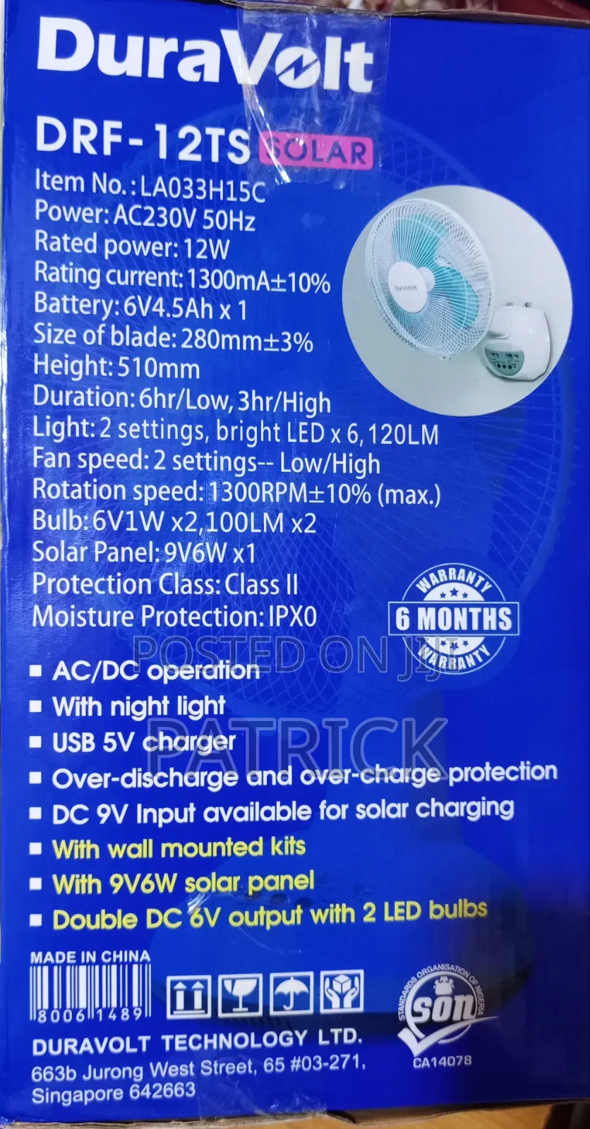 Table/Wall Fan