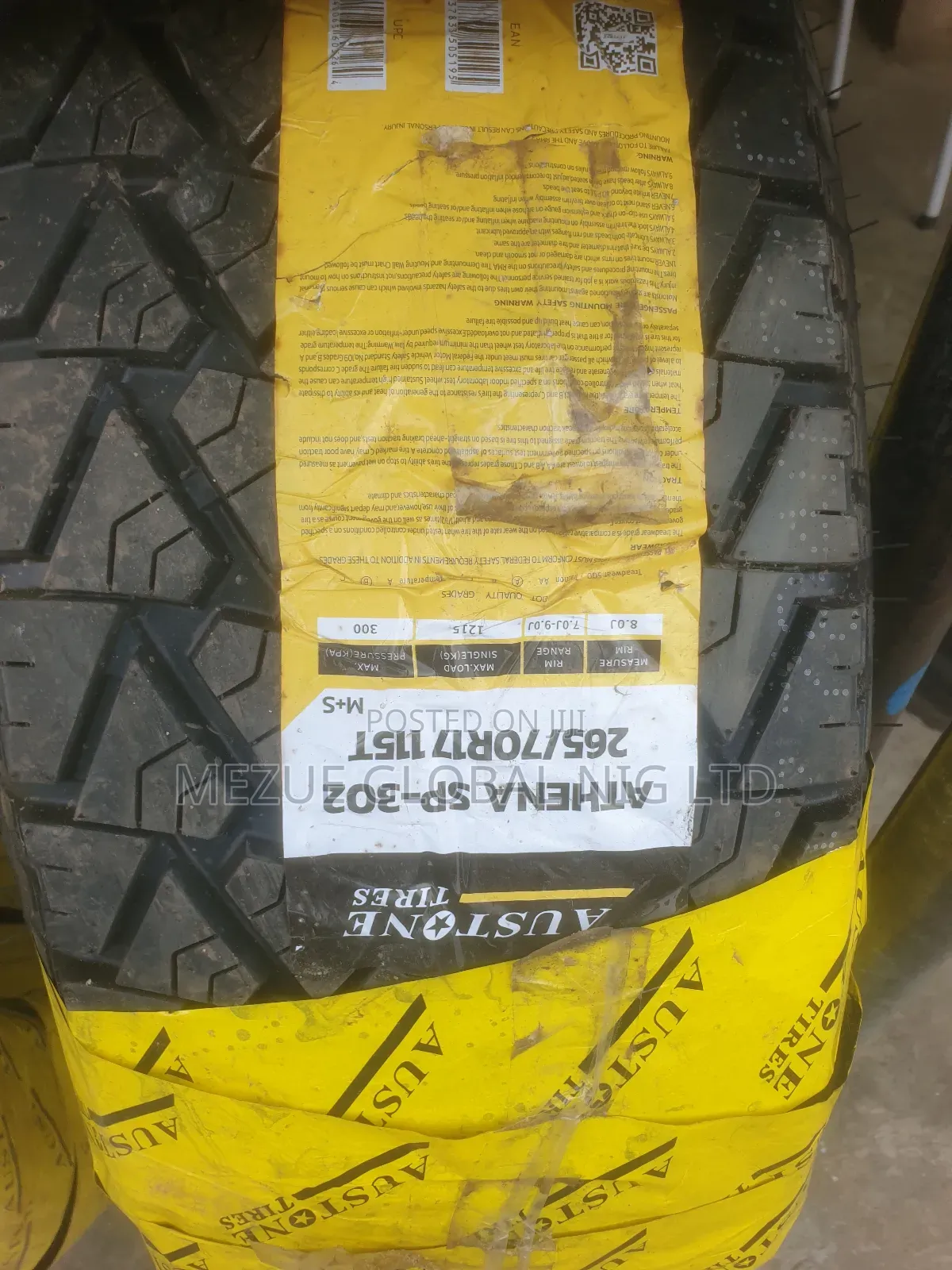 Austone Tyre 265/70/R17 for Landcruser Prado Etc 