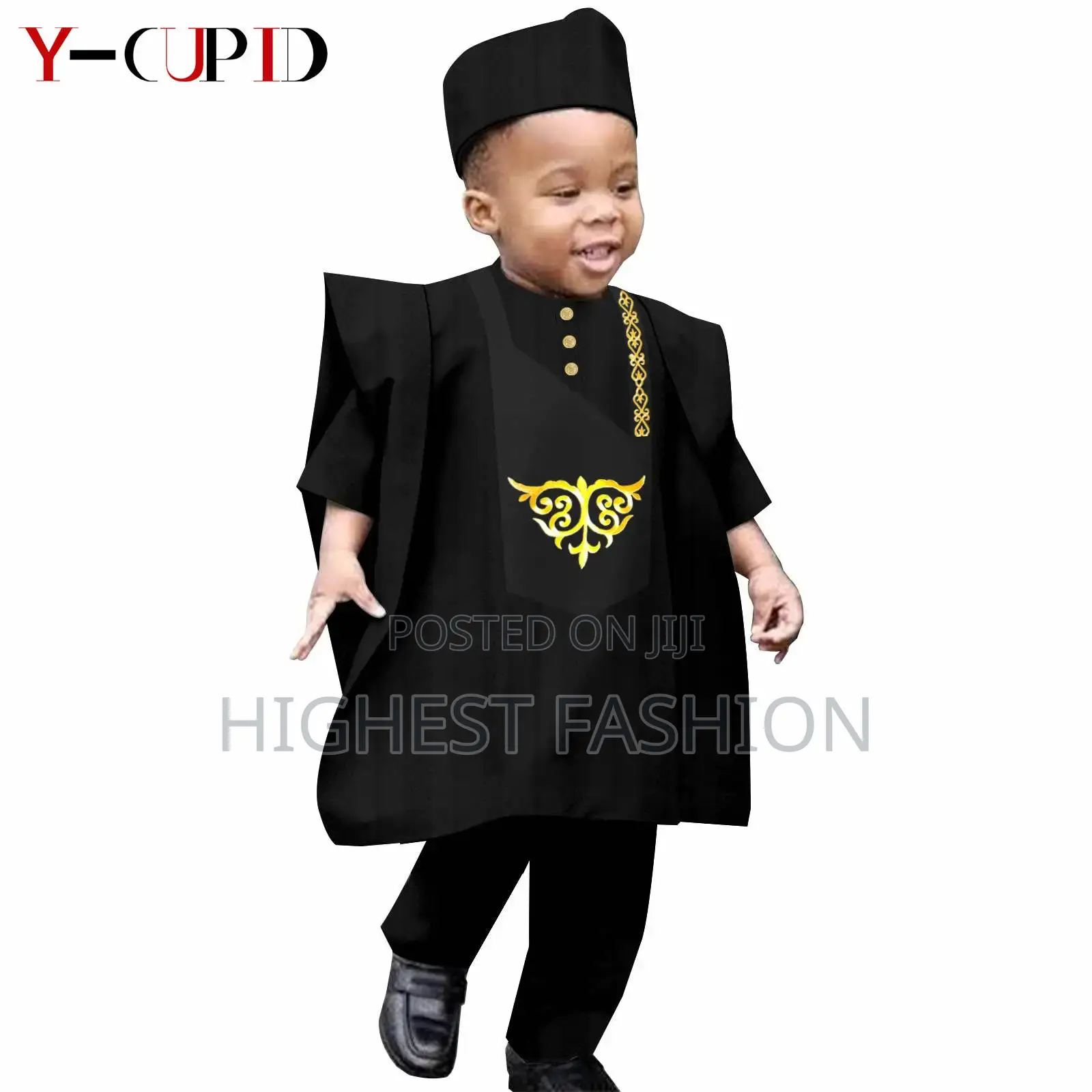 Agbada With Embroidery for Kids