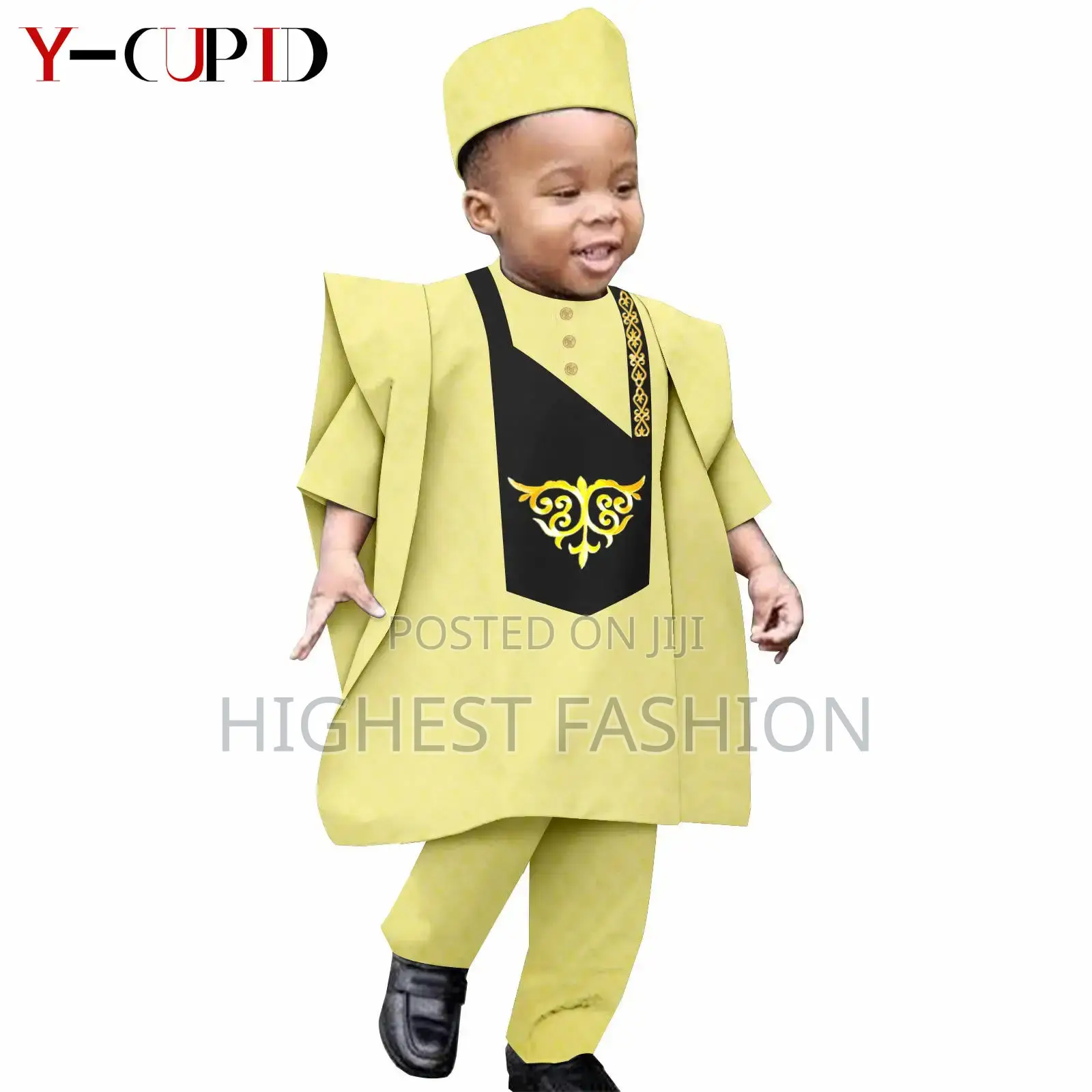 Agbada With Embroidery for Kids