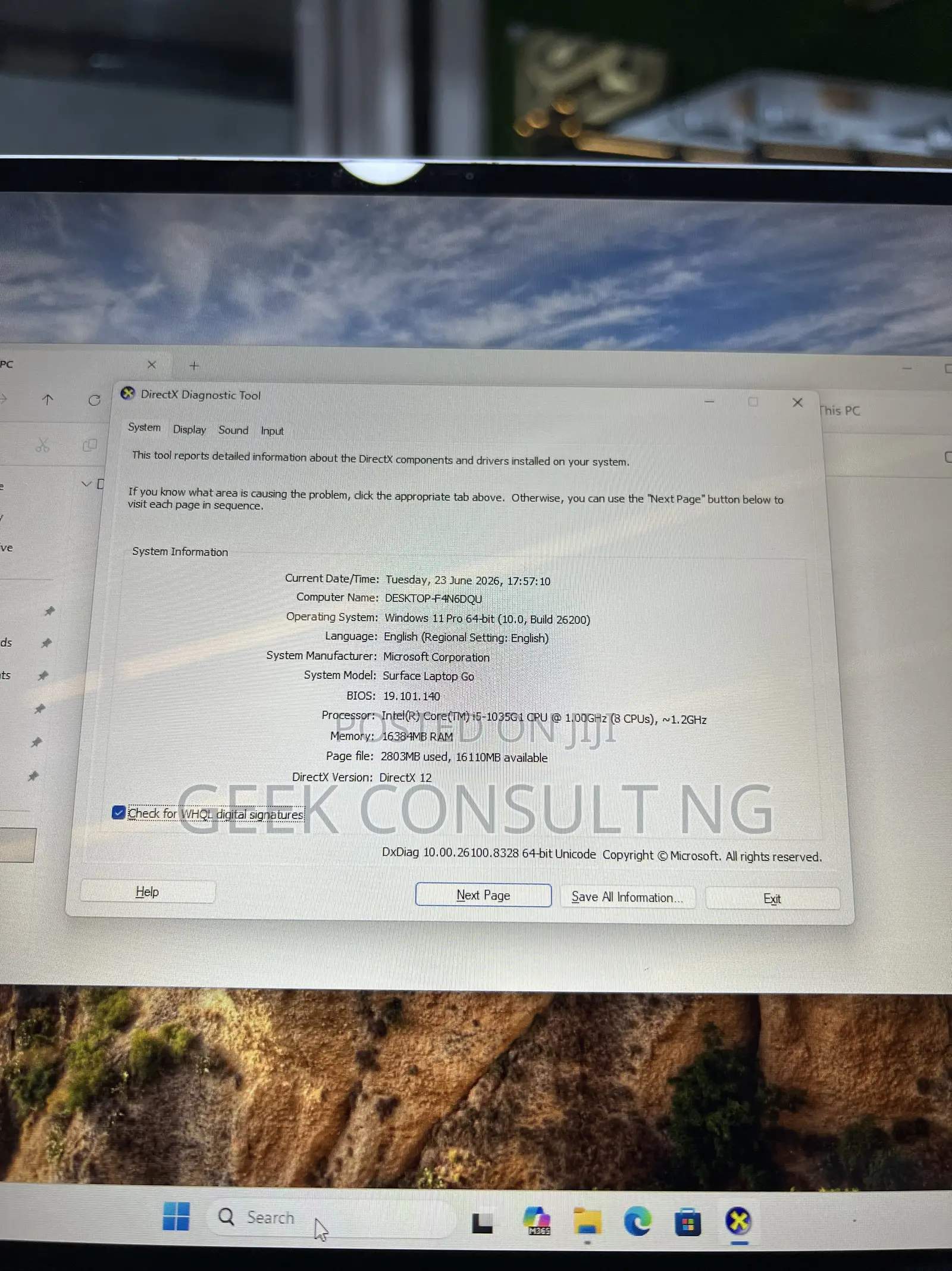 Laptop Microsoft Surface Go 16GB Intel Core i5 SSD 256GB