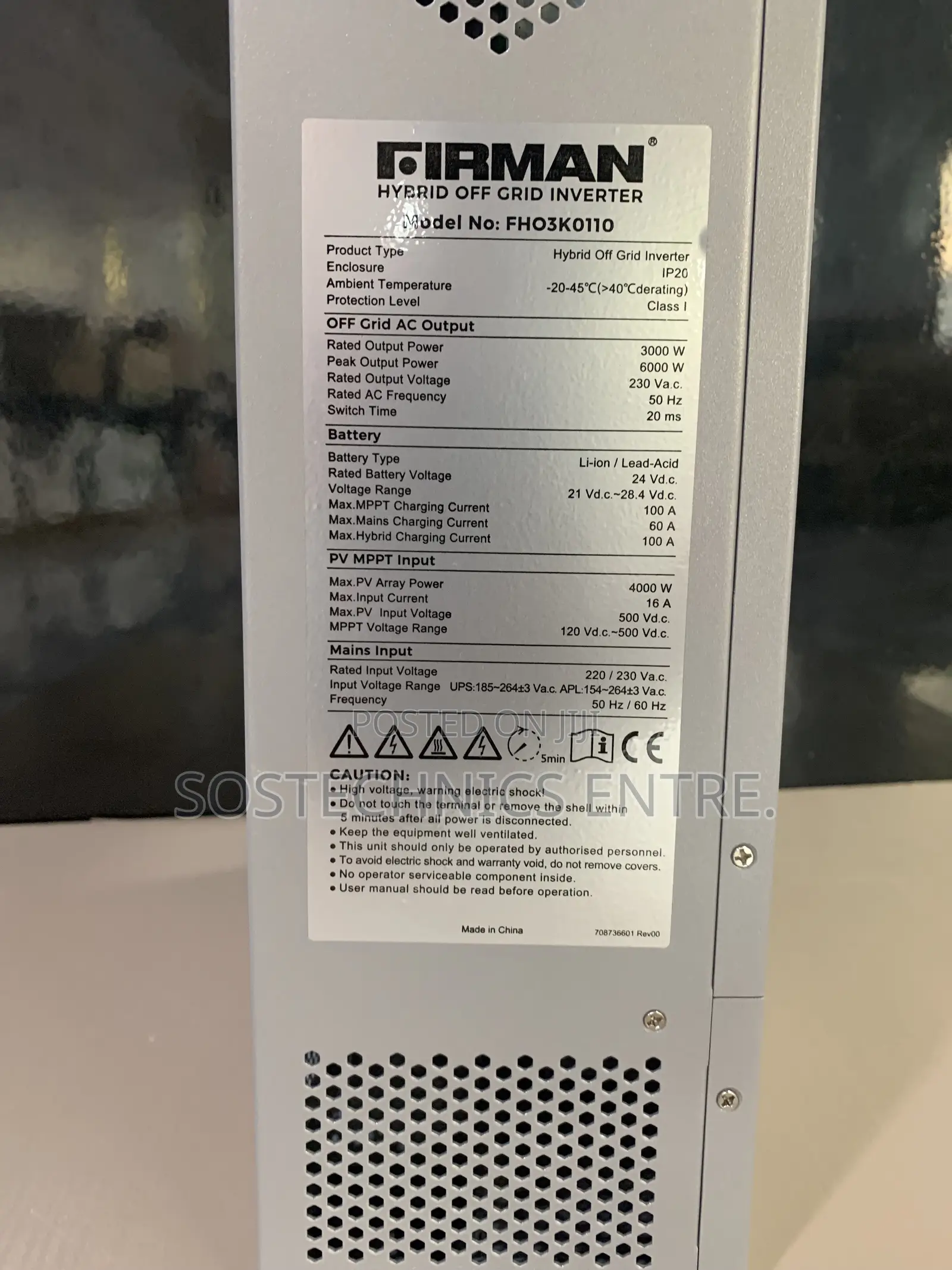 Firman 3kva/3000w Firman Hybrid Inverter