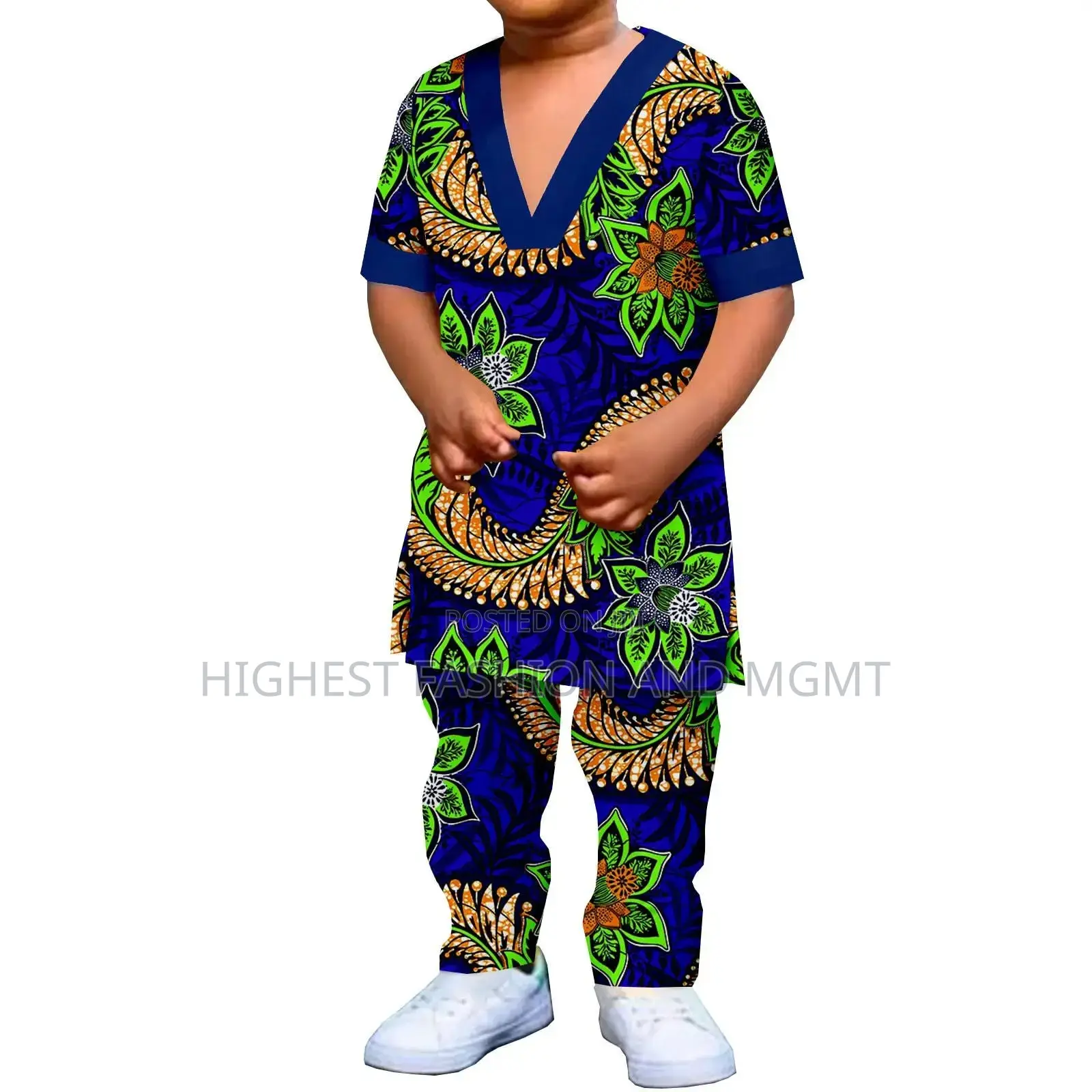 Short Sleeve Deep v-Neck Shirt and Pant