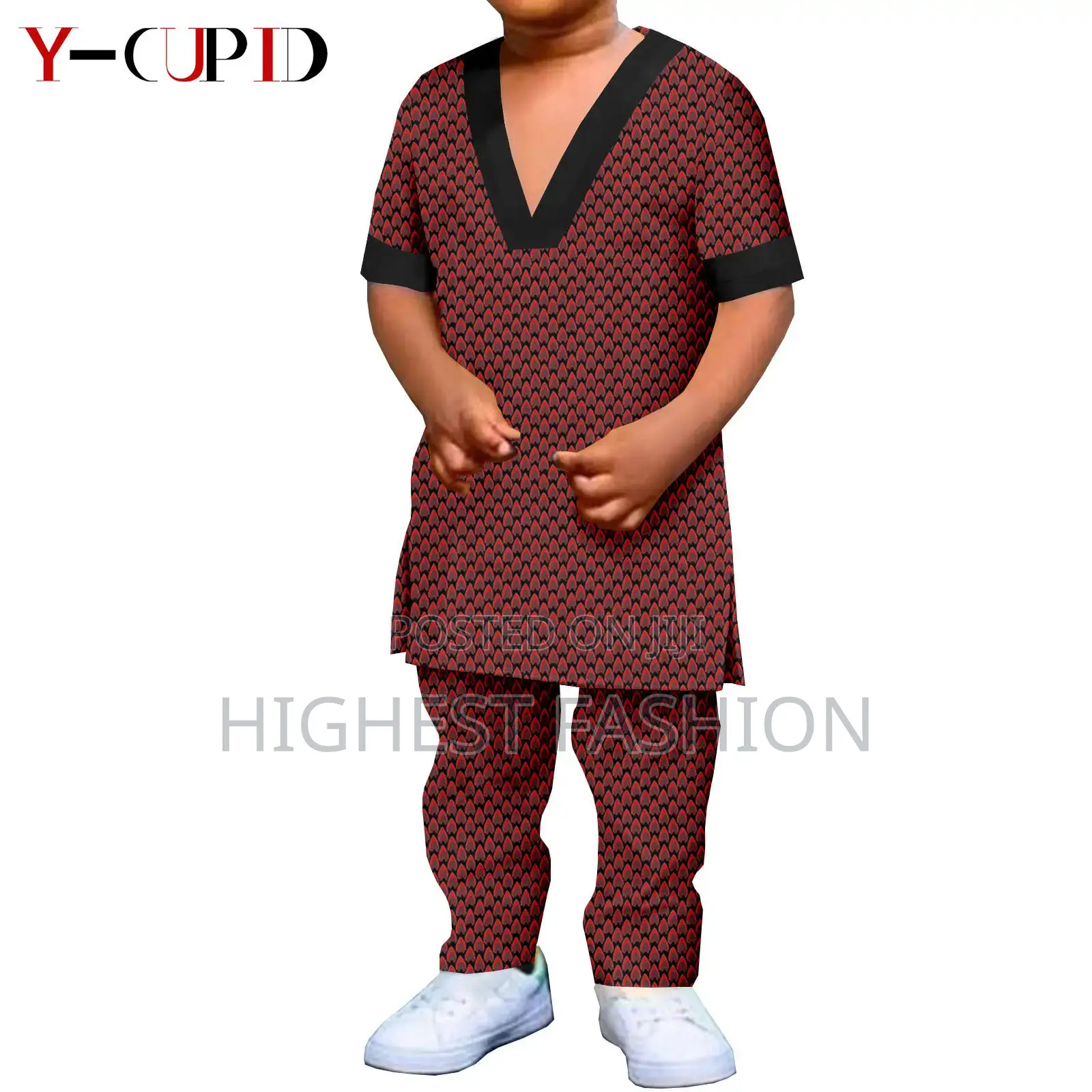 Short Sleeve Deep v-Neck Shirt and Pant