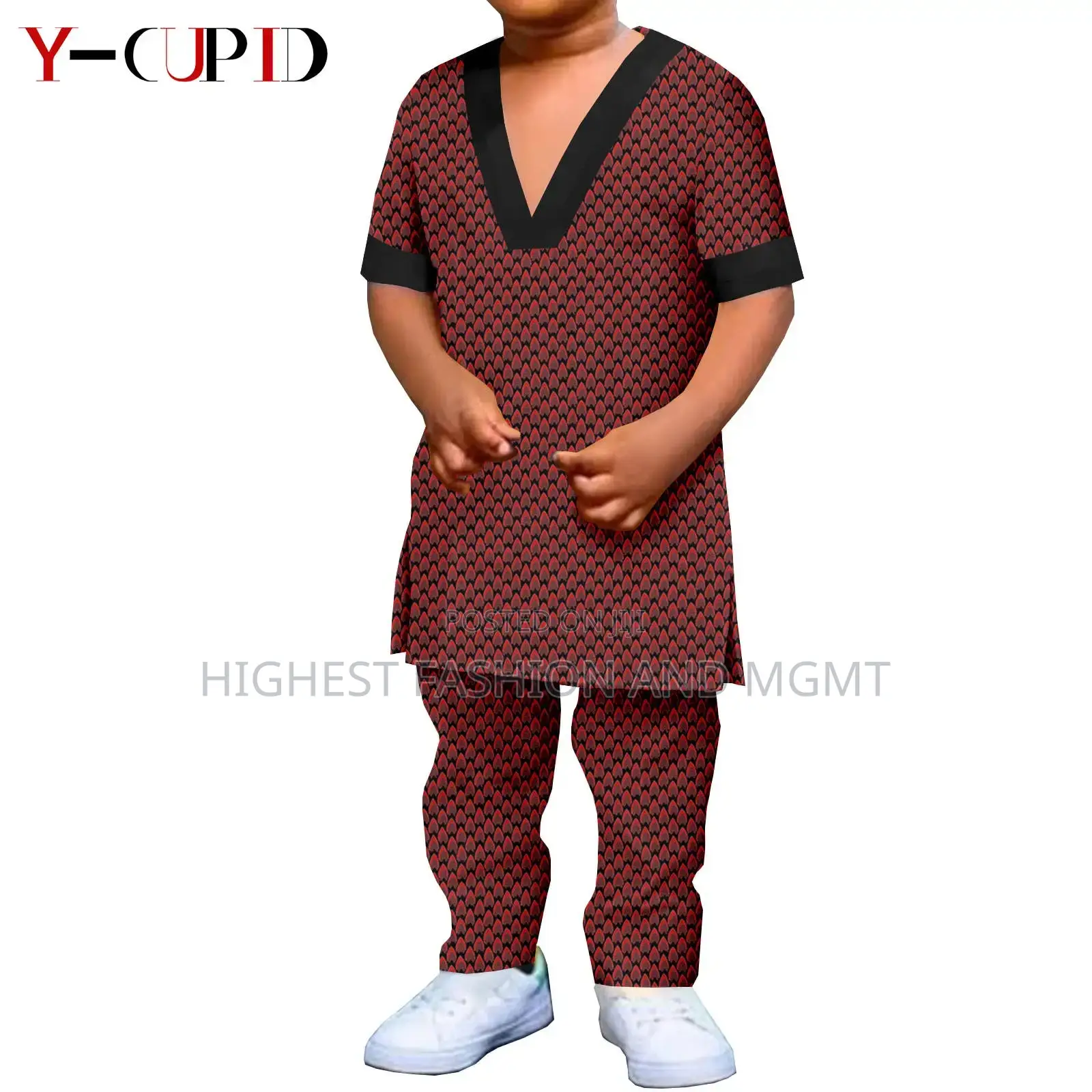 Short Sleeve Deep v-Neck Shirt and Pant