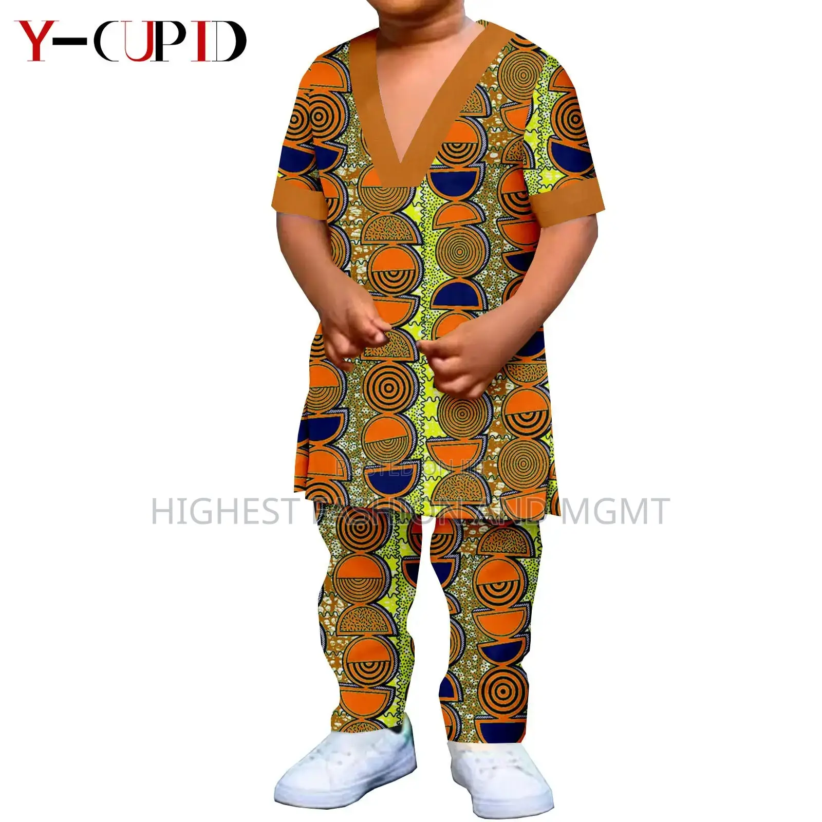 Short Sleeve Deep v-Neck Shirt and Pant
