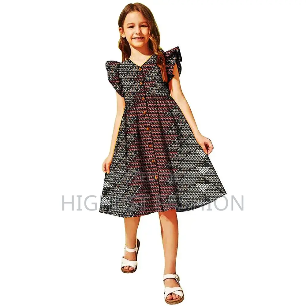 Sleeveless Button-Down Print Dress for Parties
