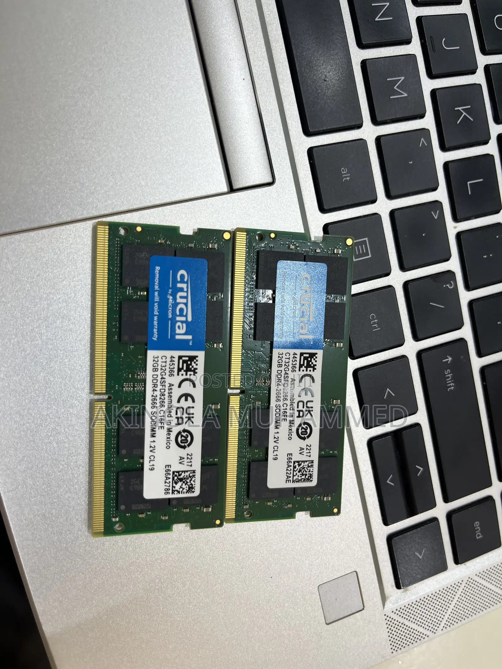 32gb Single Stick Ddr4 Ram (Laptop ) 2pcs Available