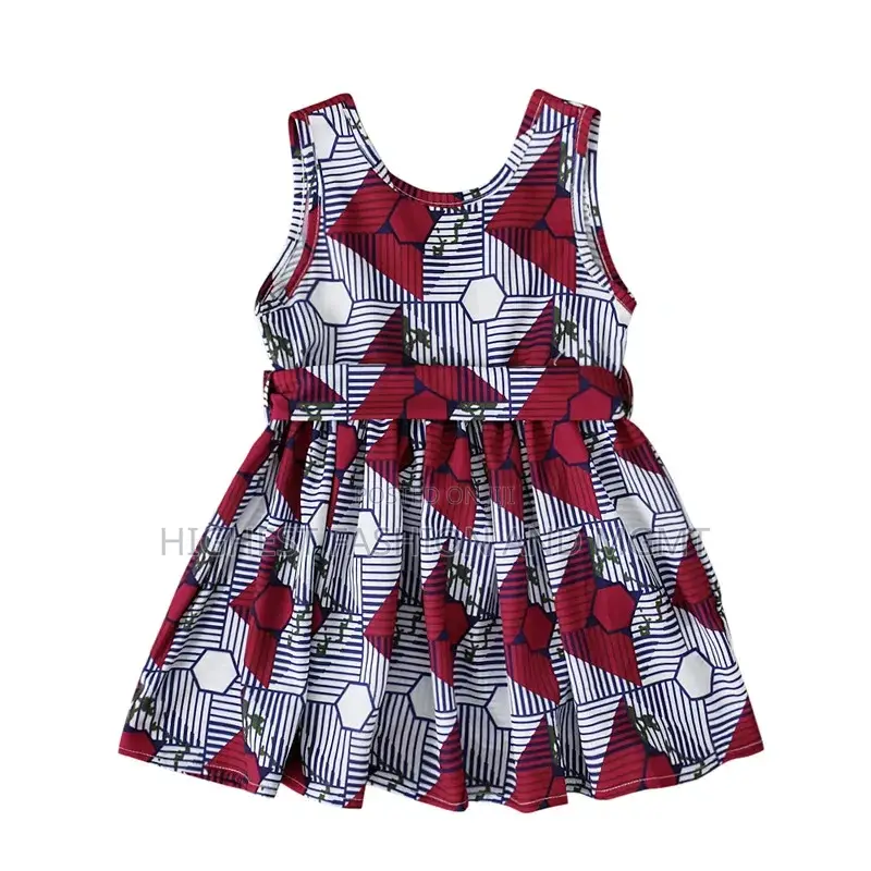 V-Neck Sleeveless African Ankara Dress