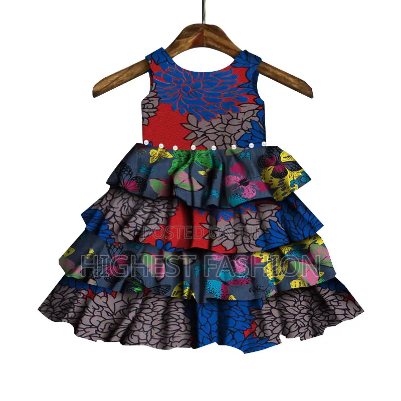 Sleeveless Stepped Gown for Girls