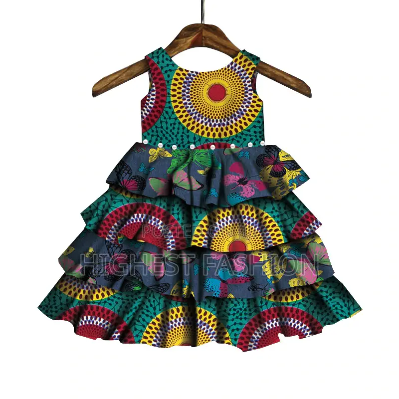 Sleeveless Stepped Gown for Girls