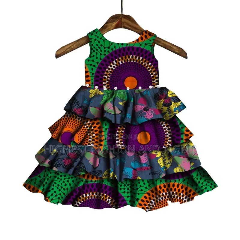 Sleeveless Stepped Gown for Girls
