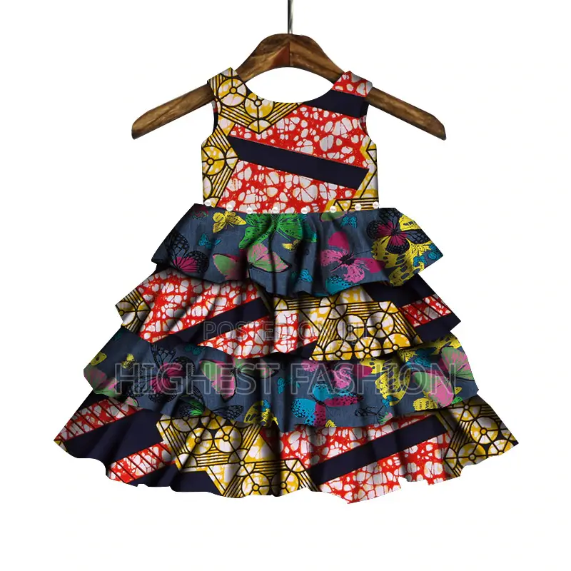 Sleeveless Stepped Gown for Girls