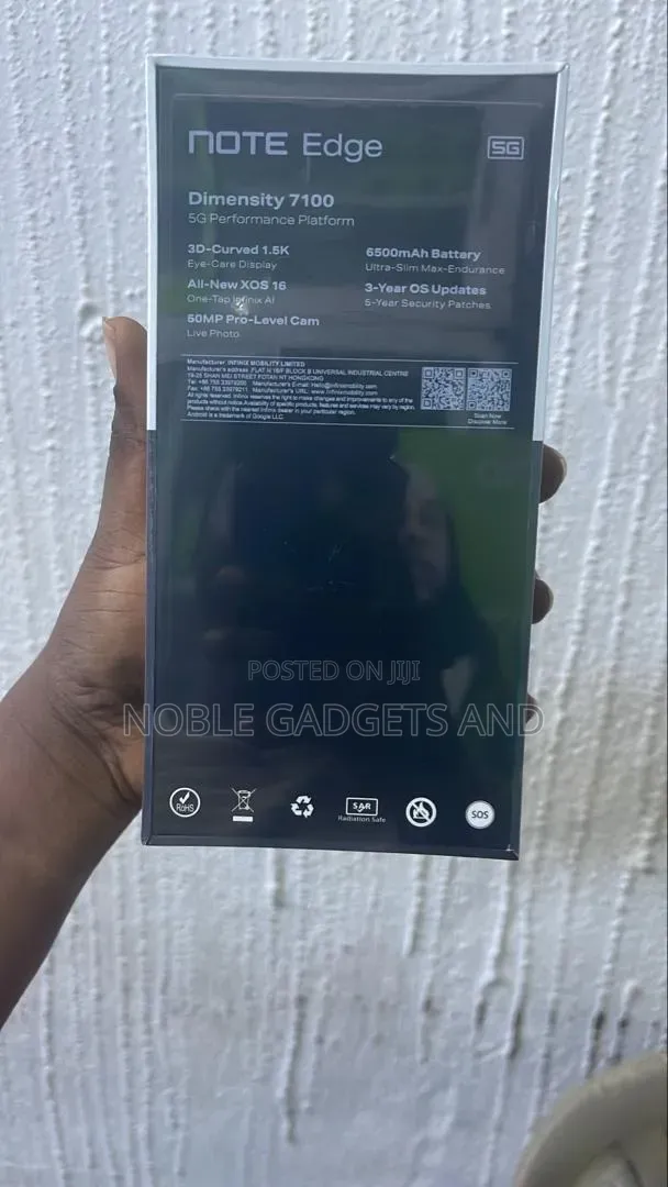 New Infinix Note Edge 128 GB Black