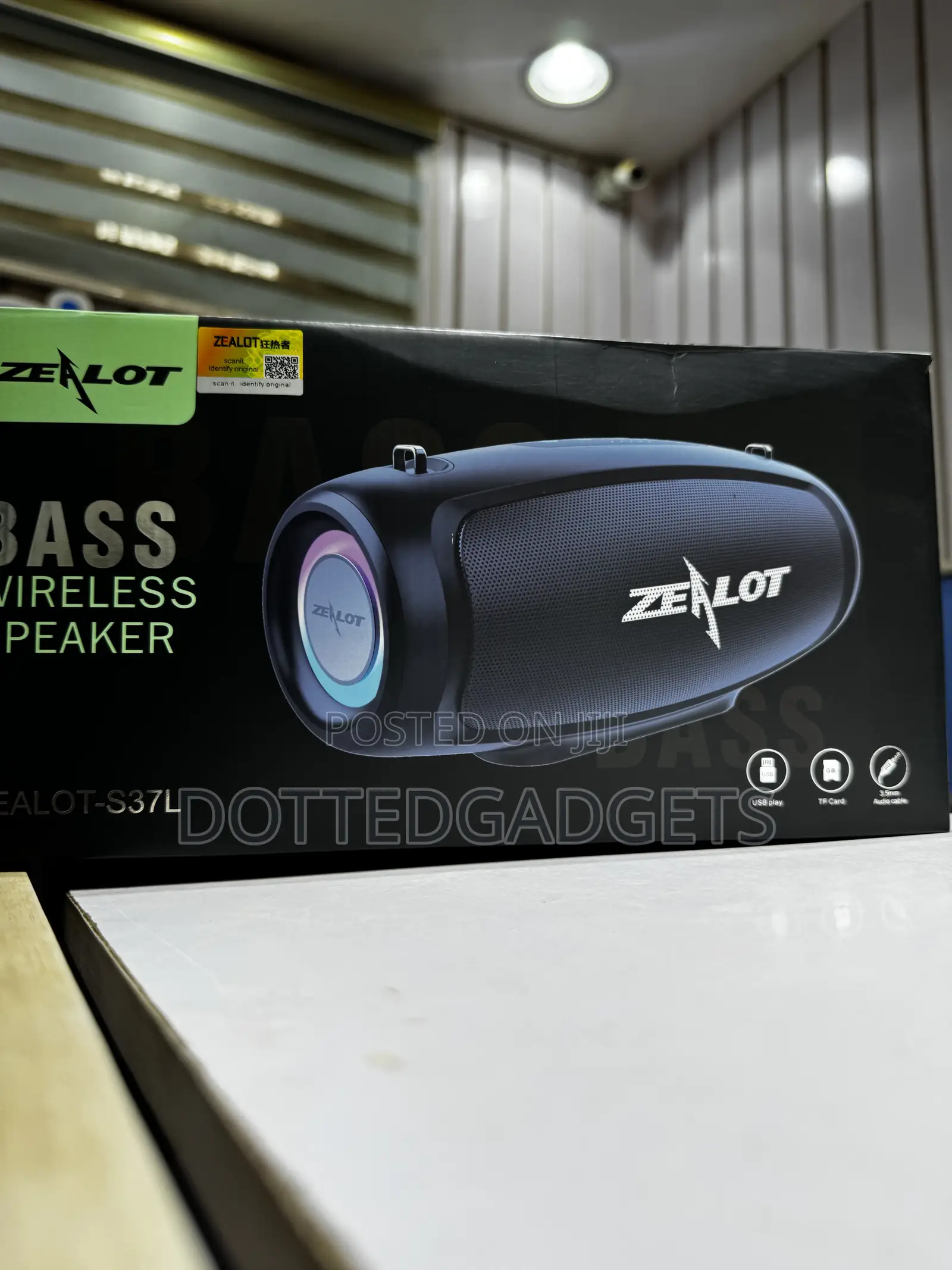 Zealot S37l Portable Wireless Bass Speaker (Rgb Light Bar Edition)