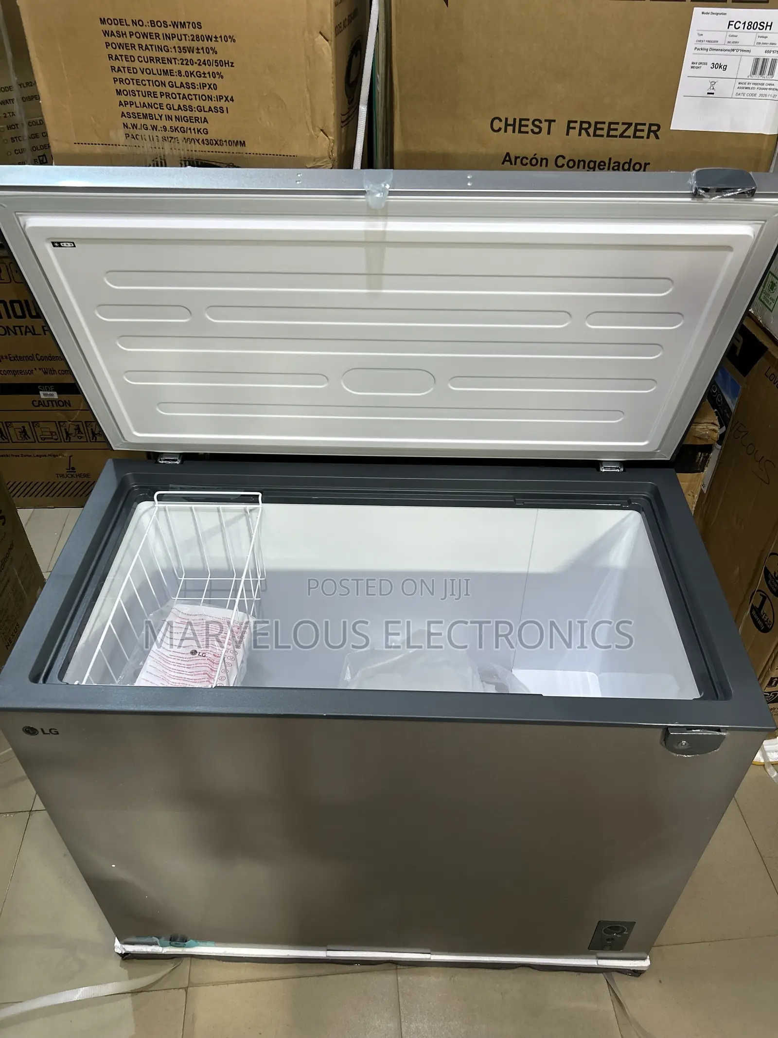 Brand New Original LG Full Coper Chest Freezer With Inbuilt Stab