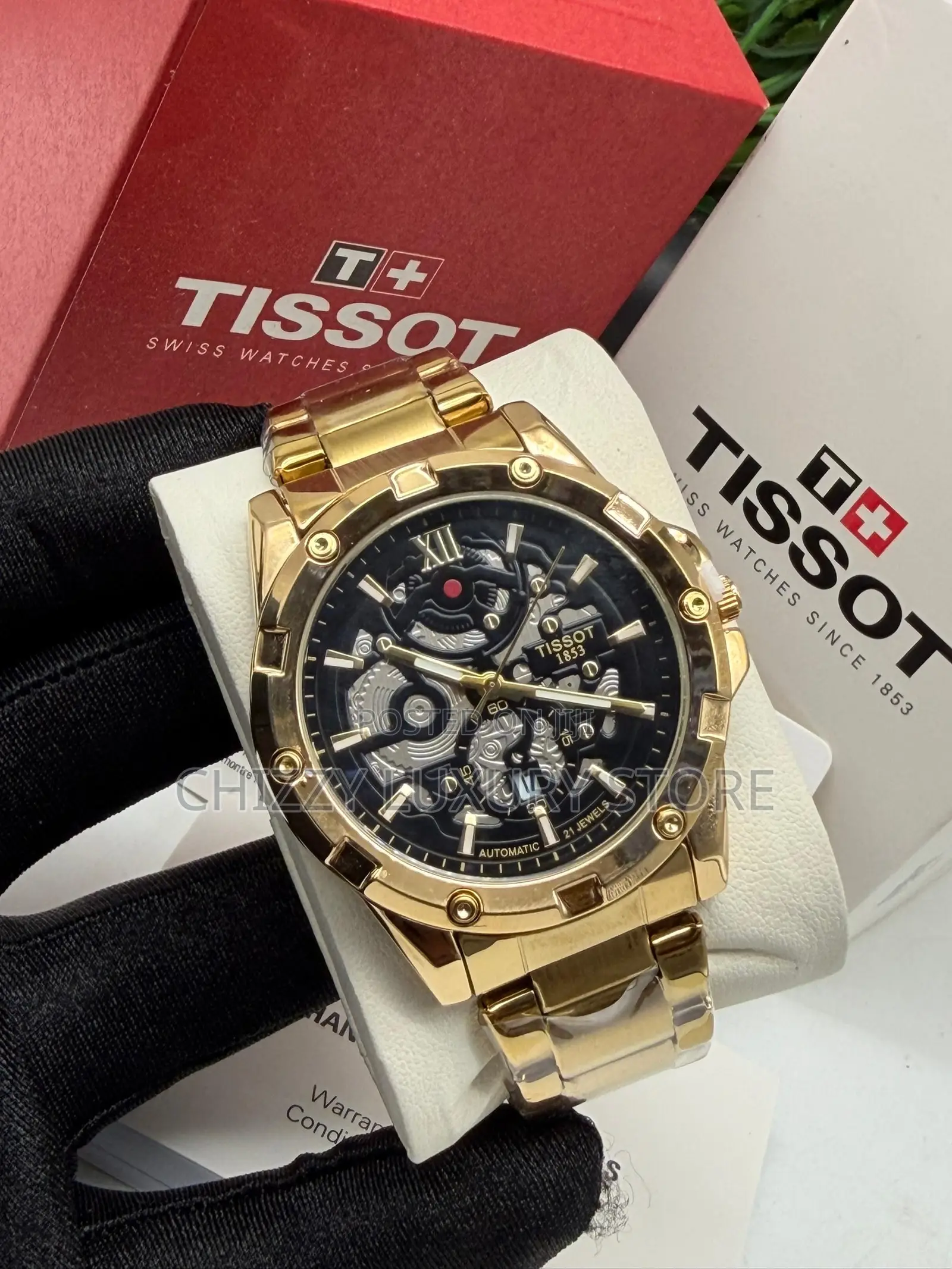 Tissot Quality Men Chain Strap Wristwatch