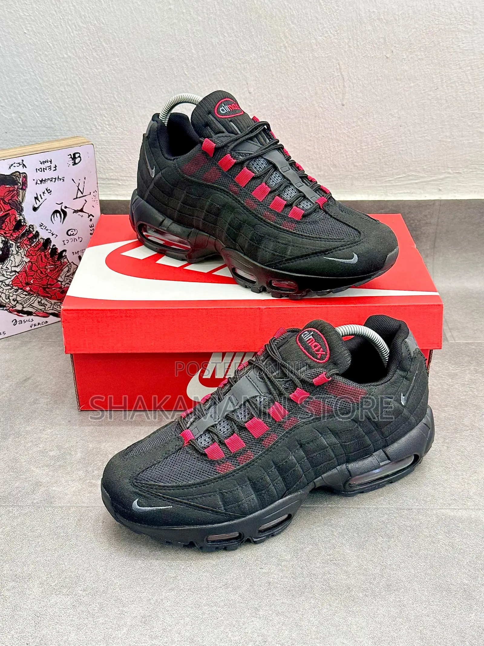 Original Nike Air Max 95 Black Red Accents