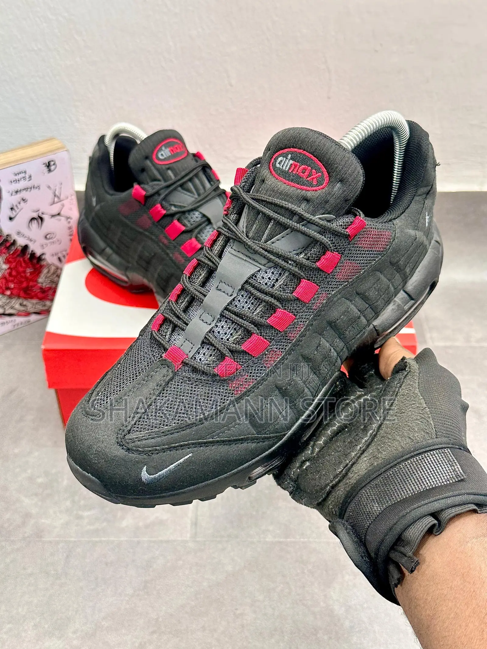 Original Nike Air Max 95 Black Red Accents