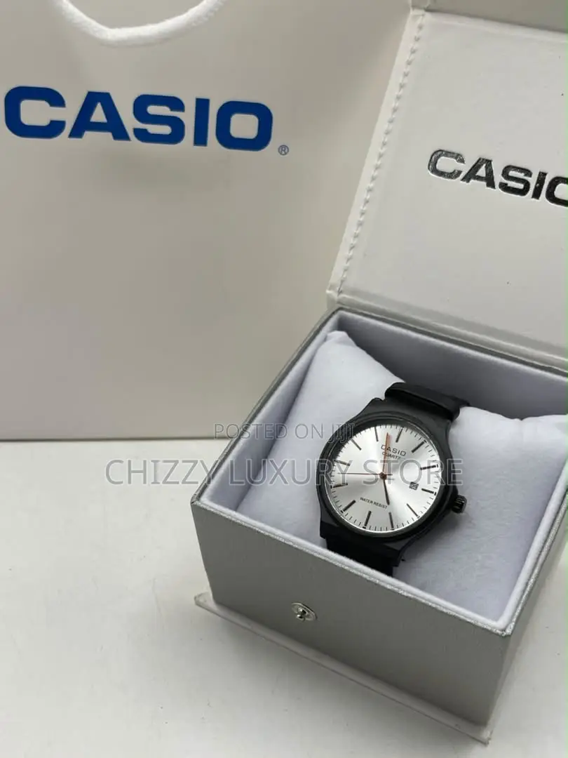 Casio Quality Men Genuine Leather Wristwatch