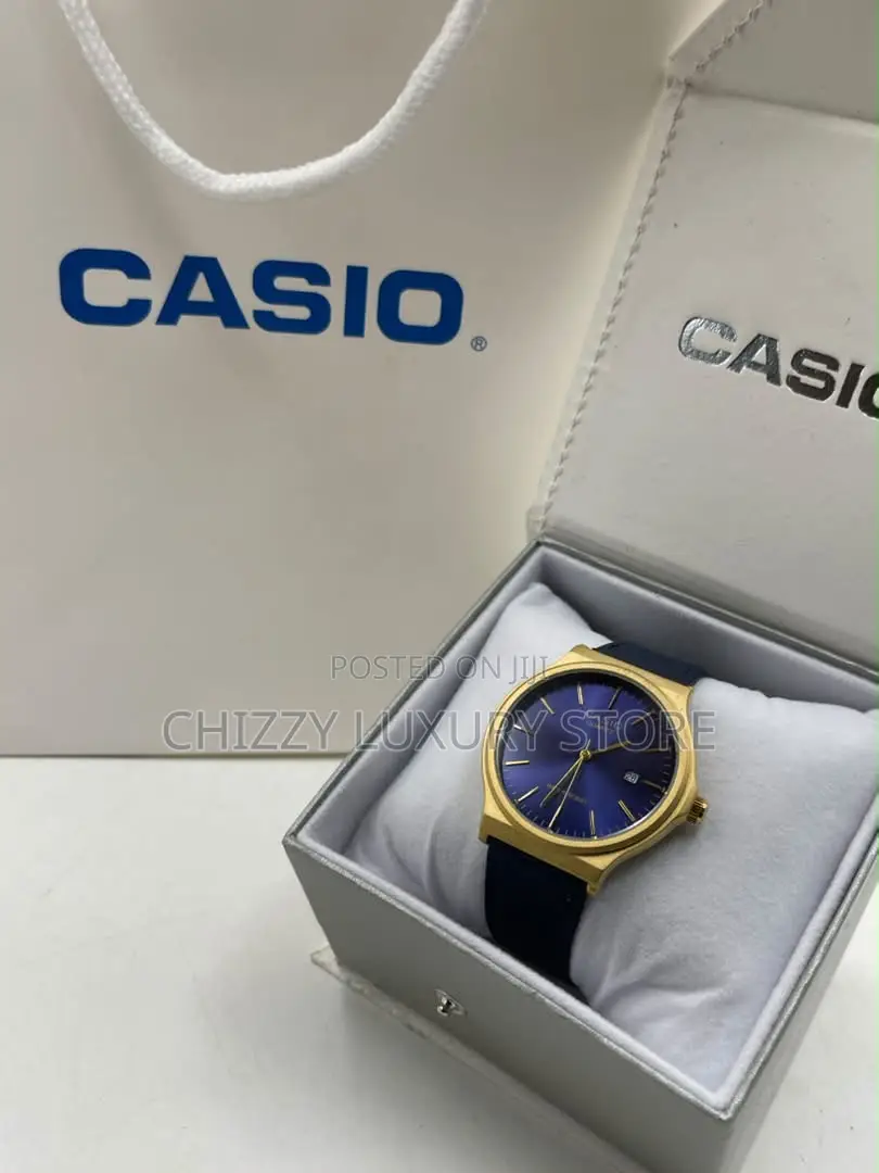 Casio Quality Men Genuine Leather Wristwatch