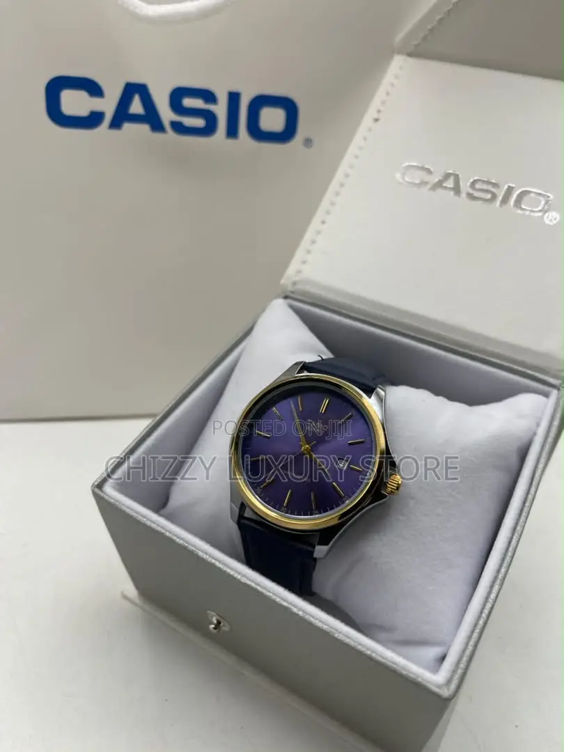 Casio Quality Men Genuine Leather Wristwatch