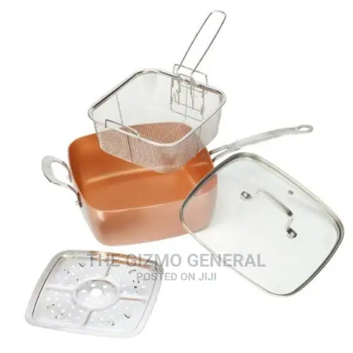 Square Copper Cookware Pan - 4 Piece Set
