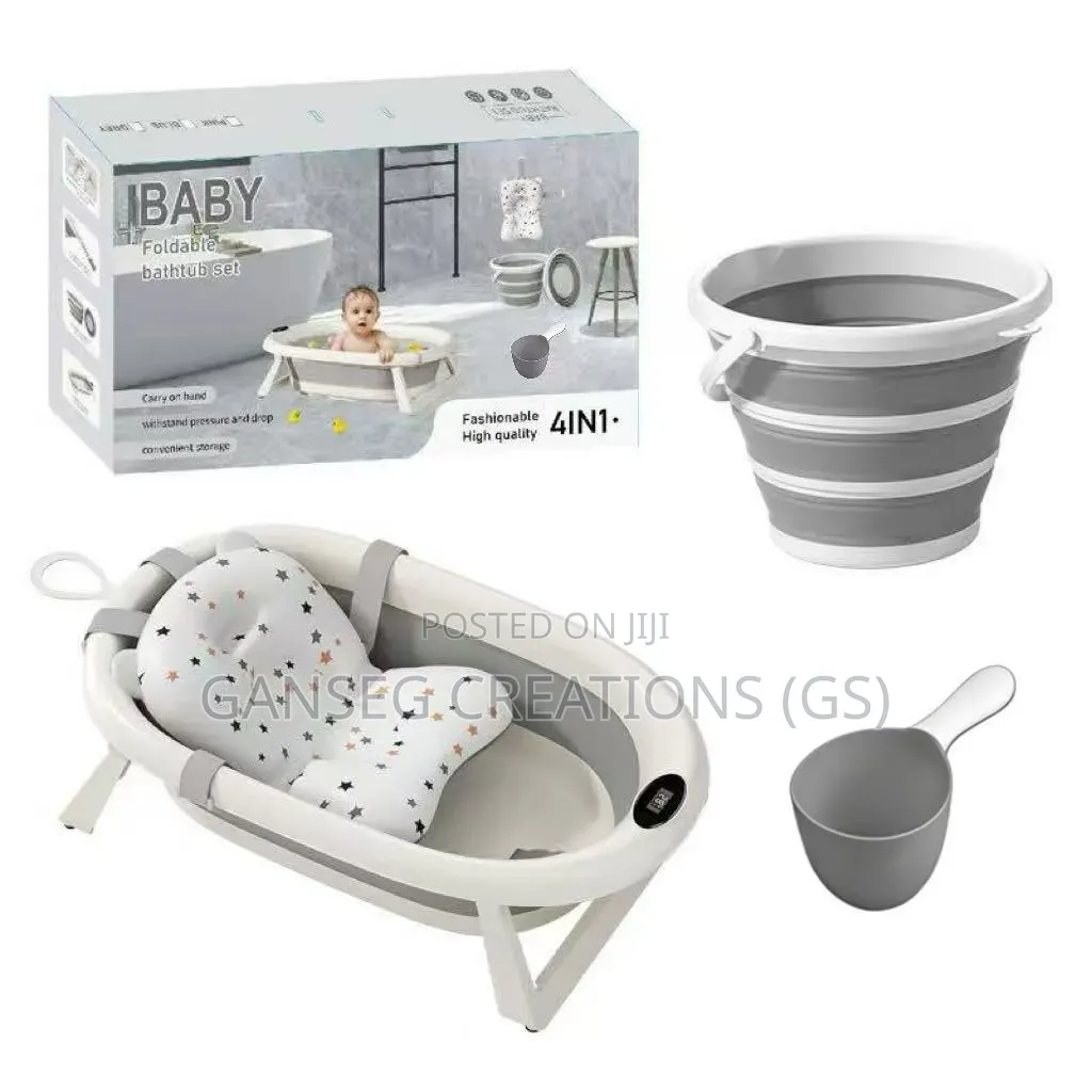Brand New 5-in-1 Fashionable Foldable Baby Bath Tub Set