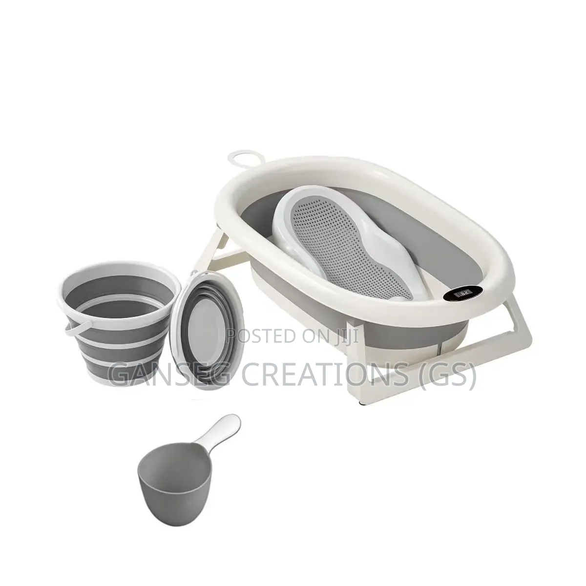 Brand New 5-in-1 Fashionable Foldable Baby Bath Tub Set