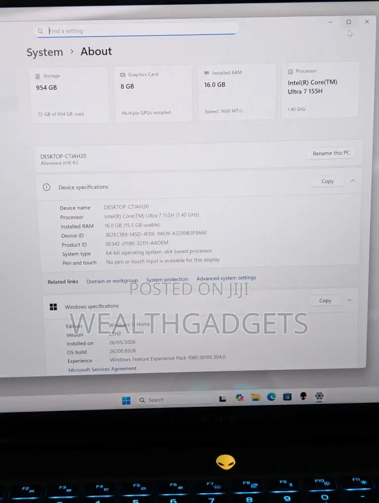 Laptop Alienware M16 R2 16GB Intel Core Ultra 7 SSD 1T