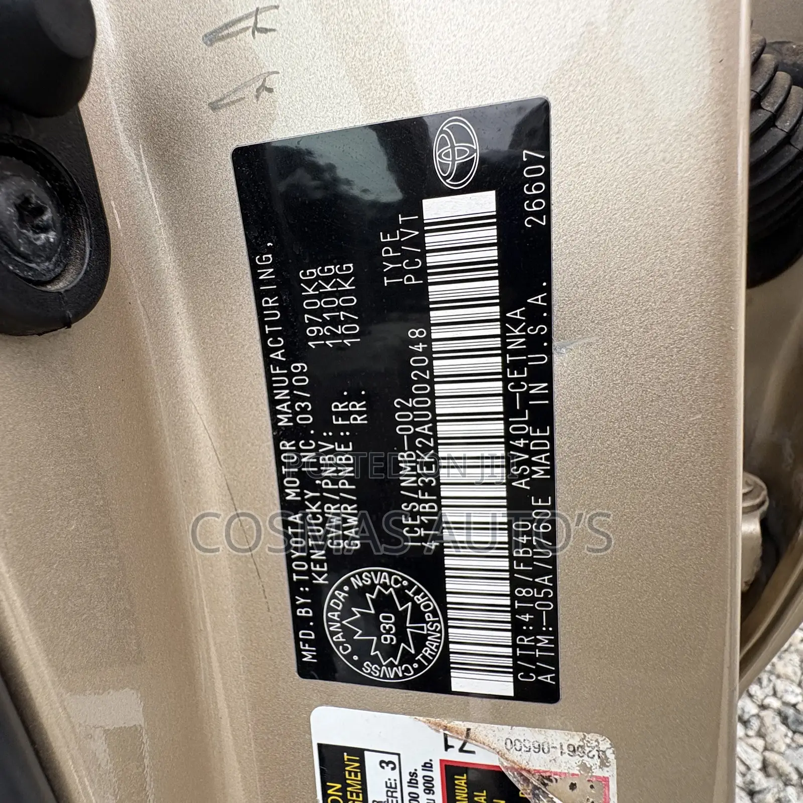 Toyota Camry 2009 Gold
