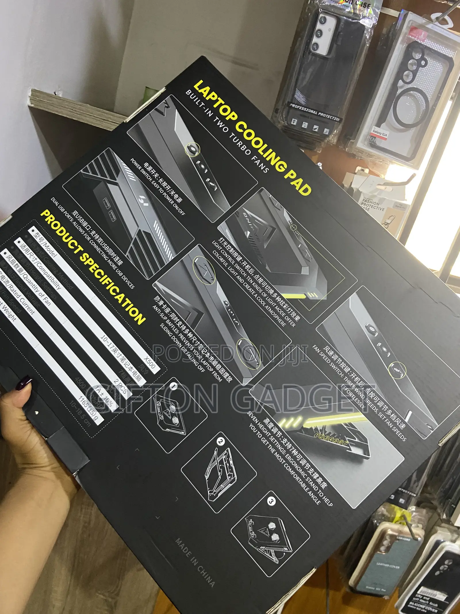 Brand New Mc Gaming X500 Laptop Cooling Pad With Dual Turbo Fan