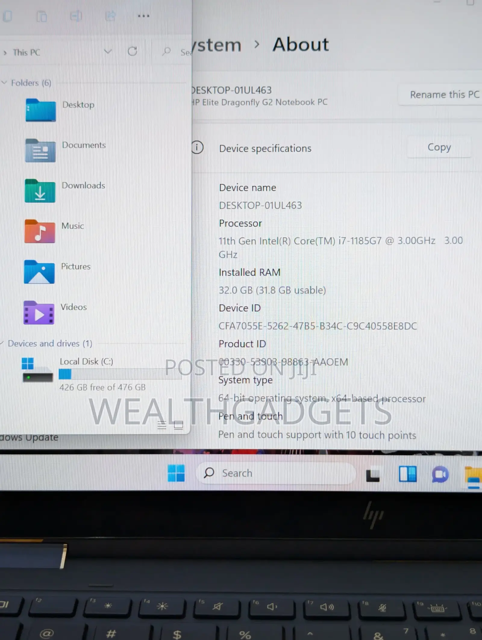 Laptop HP Elite Dragonfly G2 32GB Intel Core i7 SSD 512GB