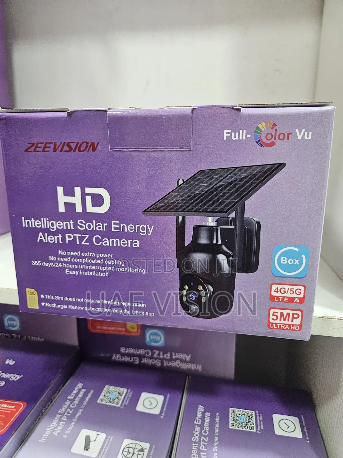 Ubox Sign Lens Solar Camera 5mp With Sim Card Full HD High Quality