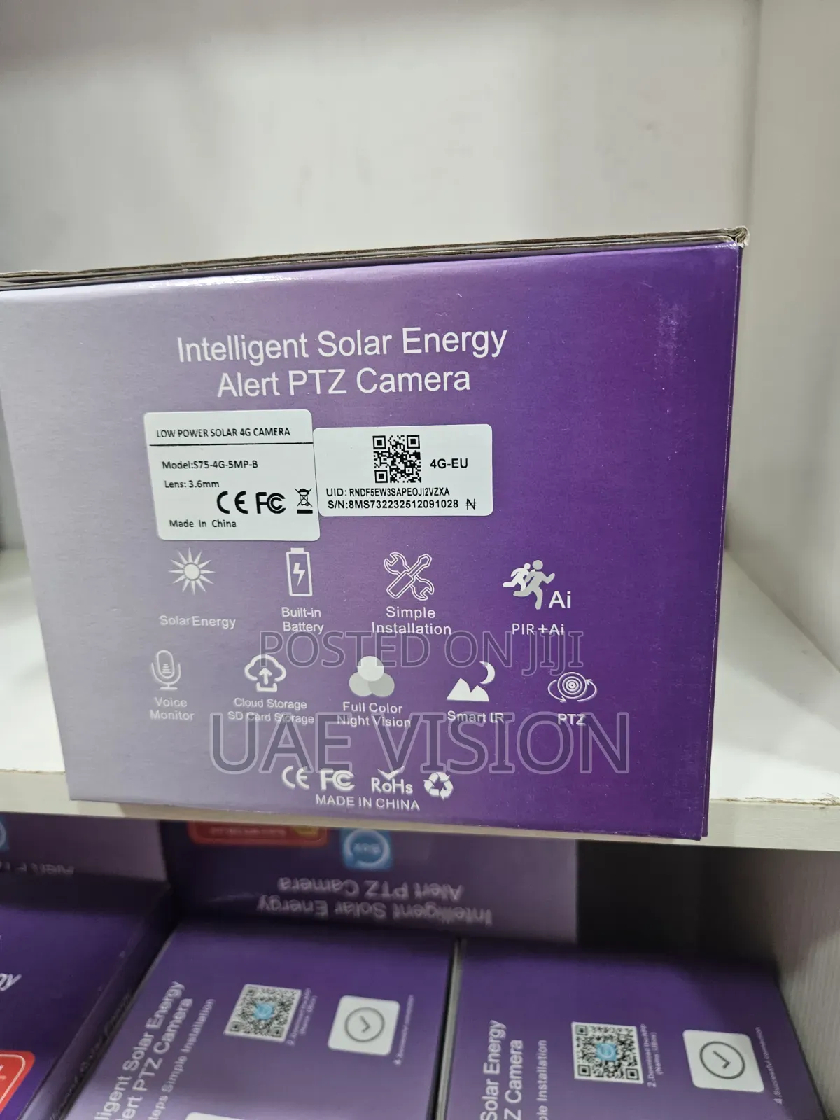 Ubox Sign Lens Solar Camera 5mp With Sim Card Full HD High Quality